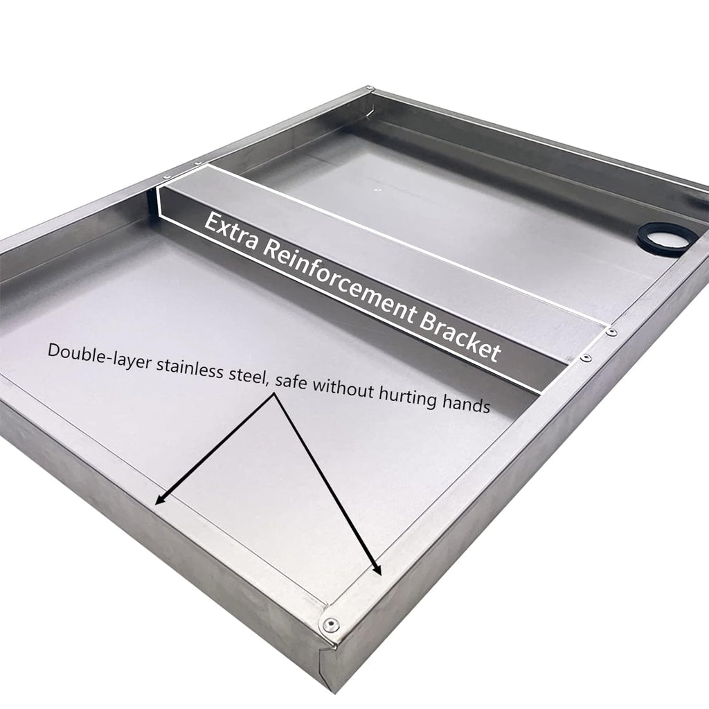 Stainless Steel Microwave Shelf 18"x24", Wall Mount Kitchen Shelf