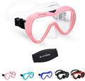 Diving Mask Snorkeling Gear Kids Adult Snorkel Mask Dive Goggles Silicone Swim Glasses with Nose Cover for Scuba Free