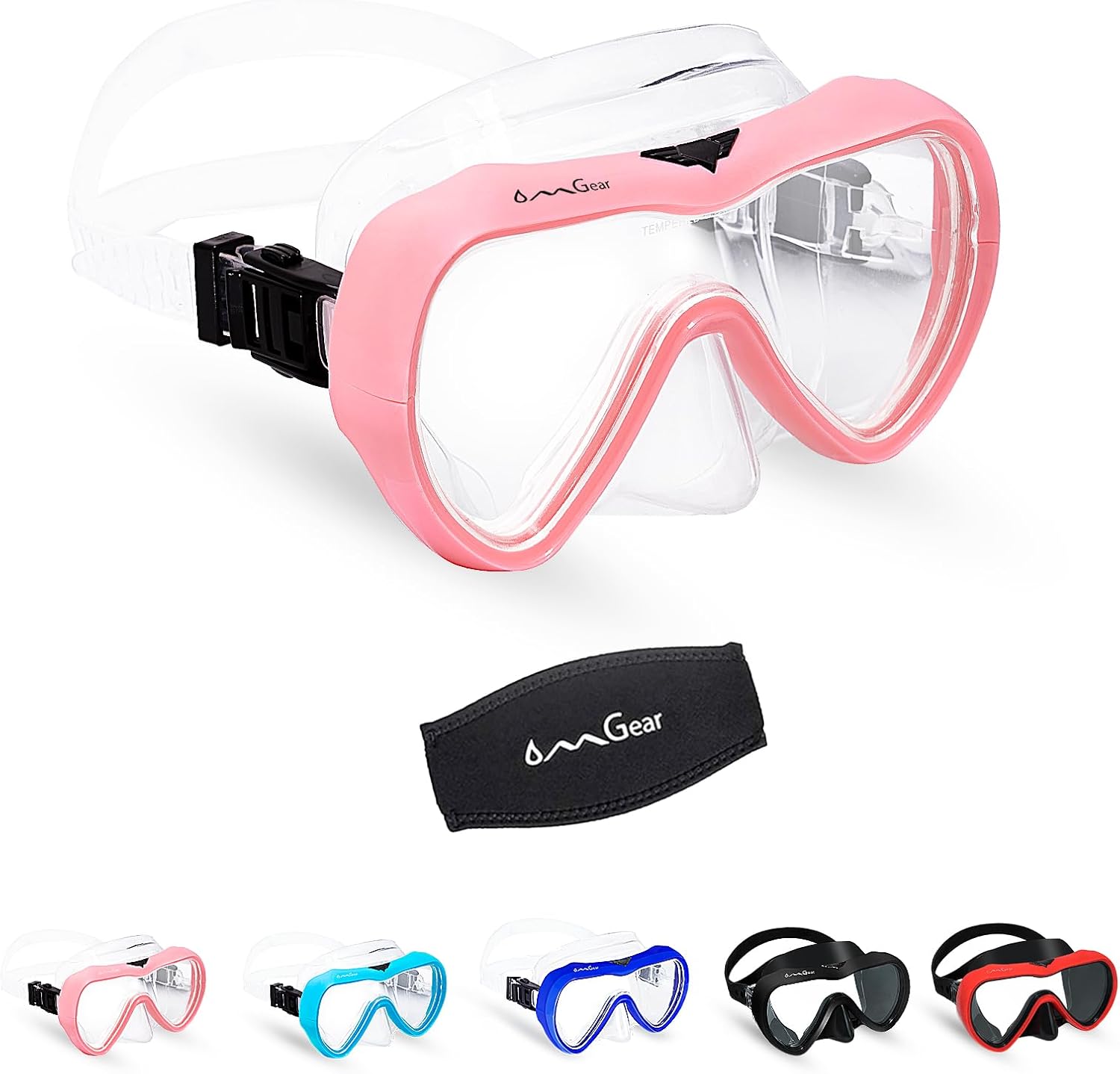 Diving Mask Snorkeling Gear Kids Adult Snorkel Mask Dive Goggles Silicone Swim Glasses with Nose Cover for Scuba Free