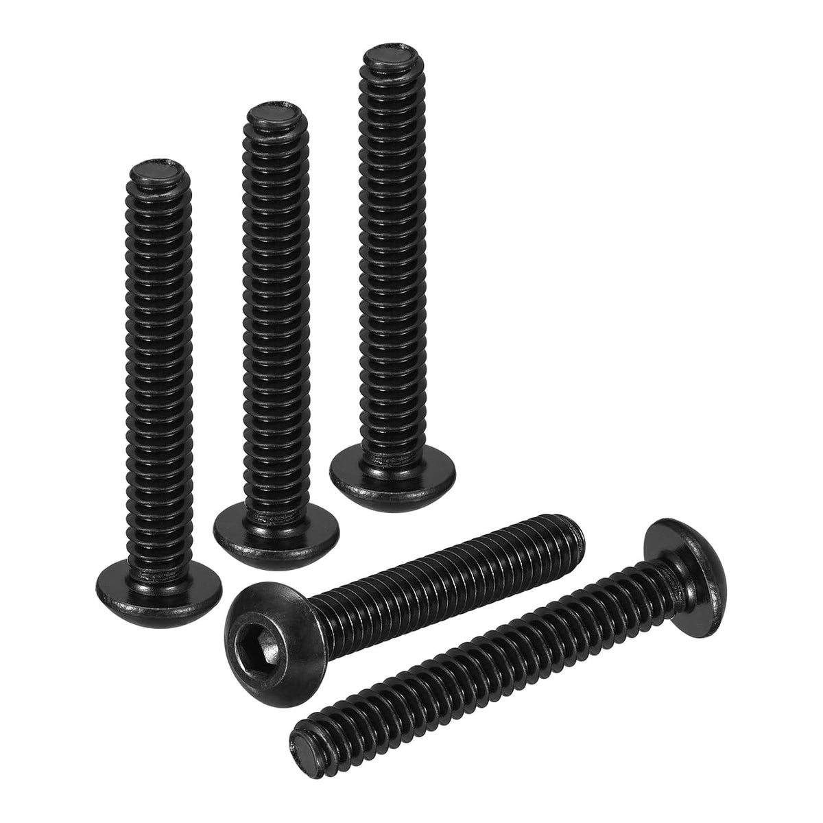 DTGN #10-24x1-1/4 Button Head Socket Cap Screw 20Pcs 304 SS Black Oxide