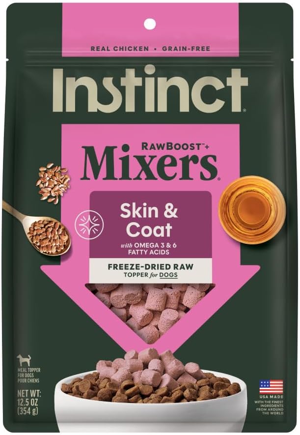 Raw Boost Mixers Skin & Coat Health Freeze-Dried Dog Food Topper, 12.5 oz. Bag