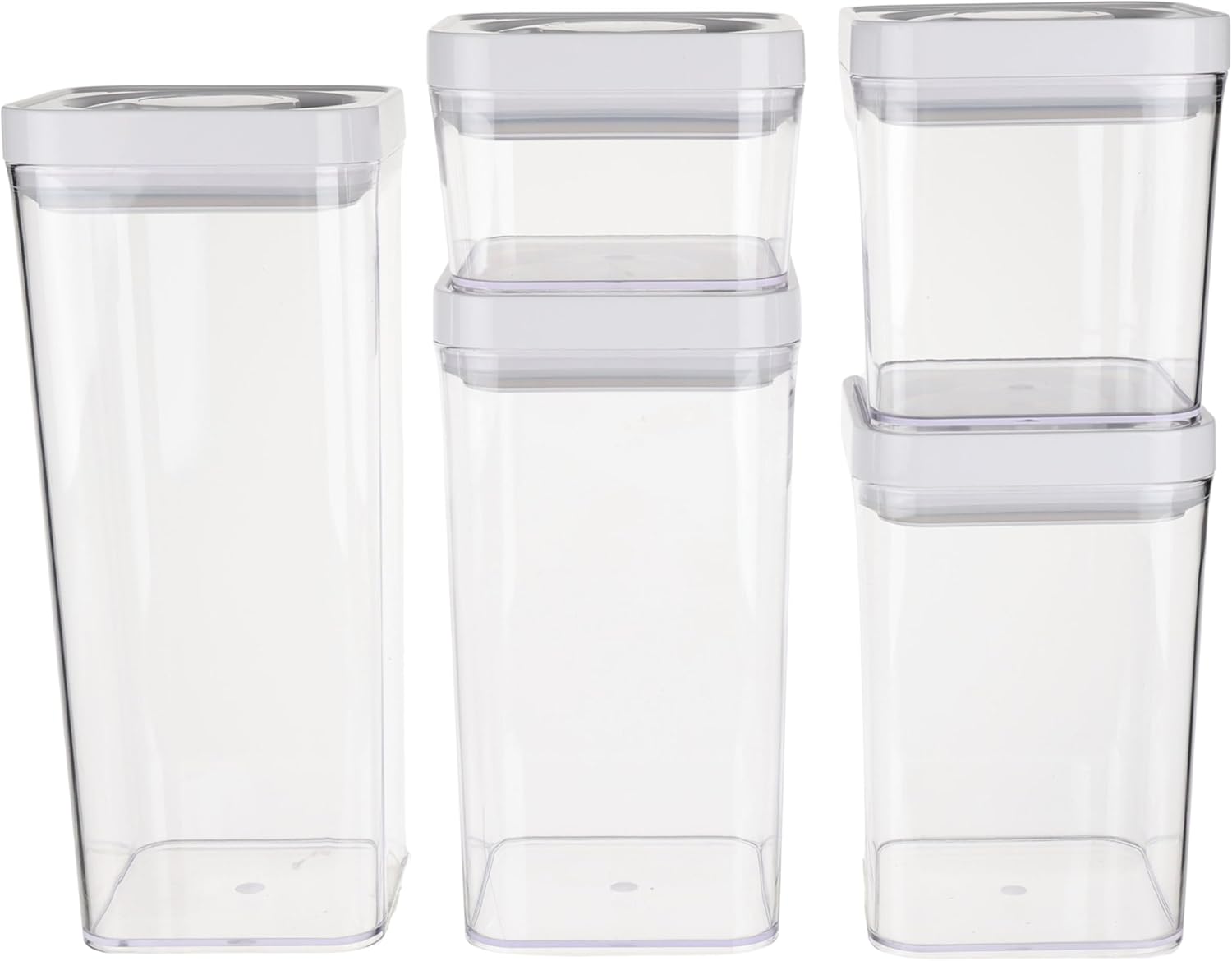 Airtight Food Storage Containers, BPA Free, Dishwasher Safe, with Twist/Turn Lids, for Kitchen Pantry Organization