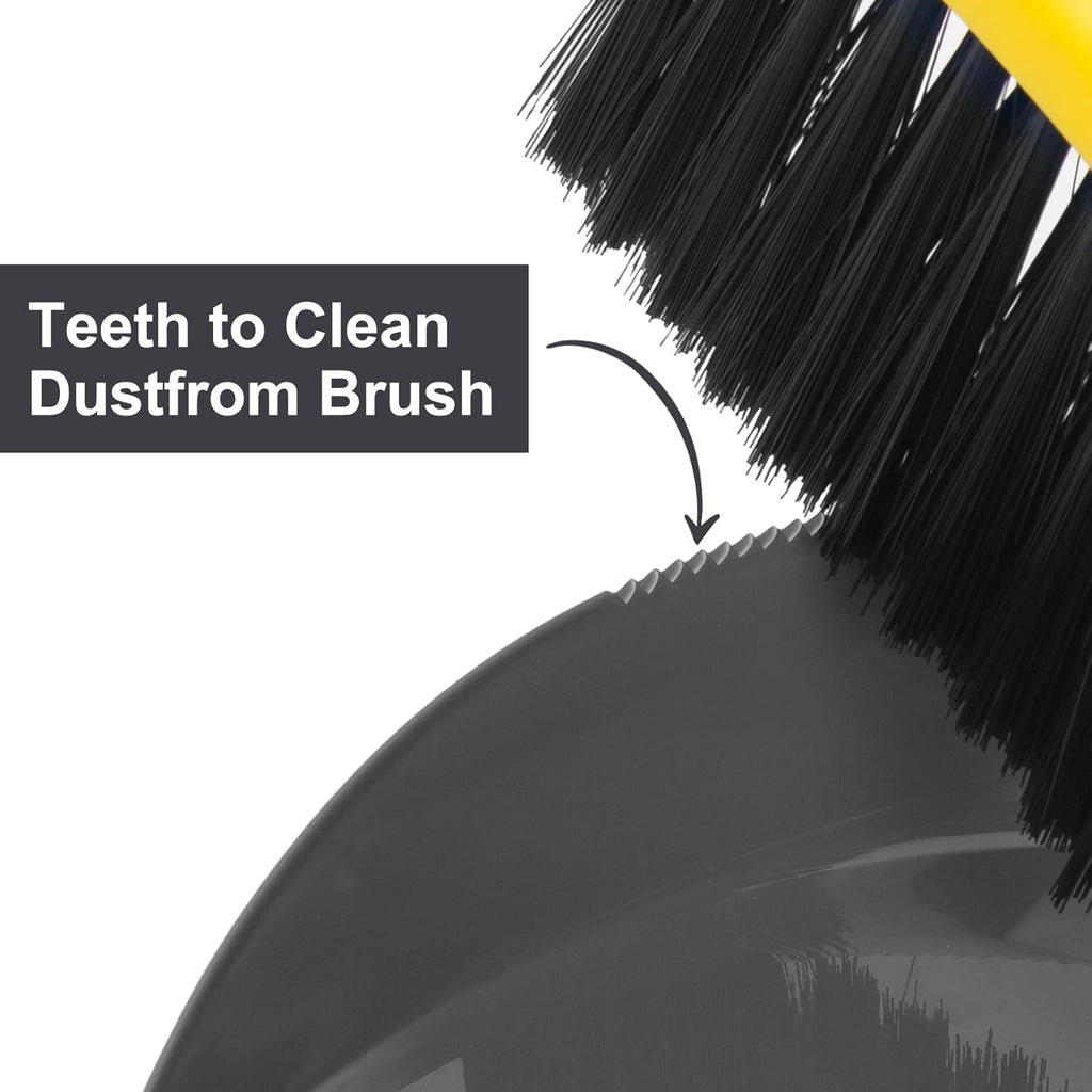 Dustpan and Broom Set Small – Mini Handheld Dustpan and Brush Combo for Home, Desktop, Sofa, Cat Litter, Car, Camping