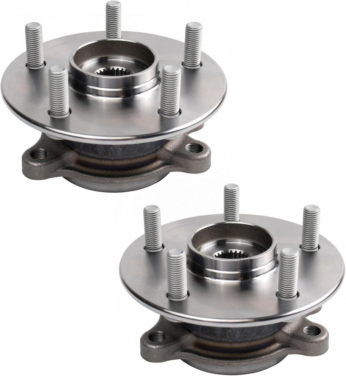 TRQ Front Left and Right Wheel Bearing and Hub Assembly Set 2 Piece