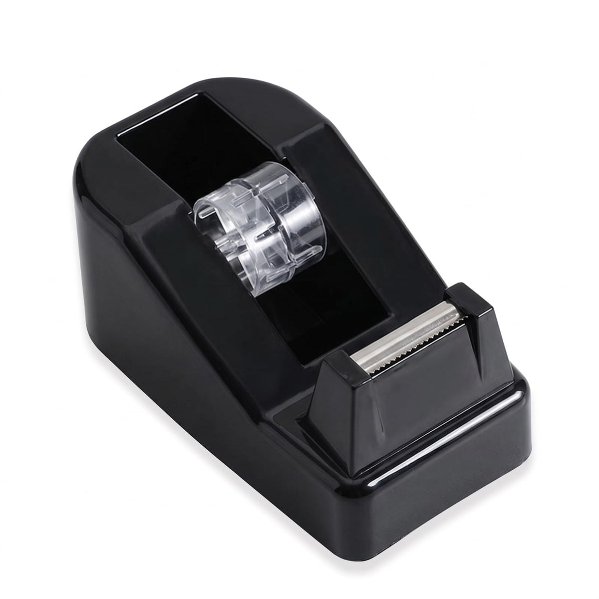 Desk Tape Dispenser, Cute Office Supplies, Non-Slip Base, Black