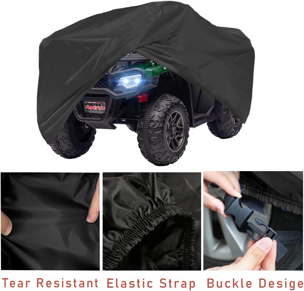 ATV Covers Waterproof Quad Covers, 86'' XXL Size Windproof & Anti-UV 4 Wheeler Covers Used for Polaris Yamaha Suzuki