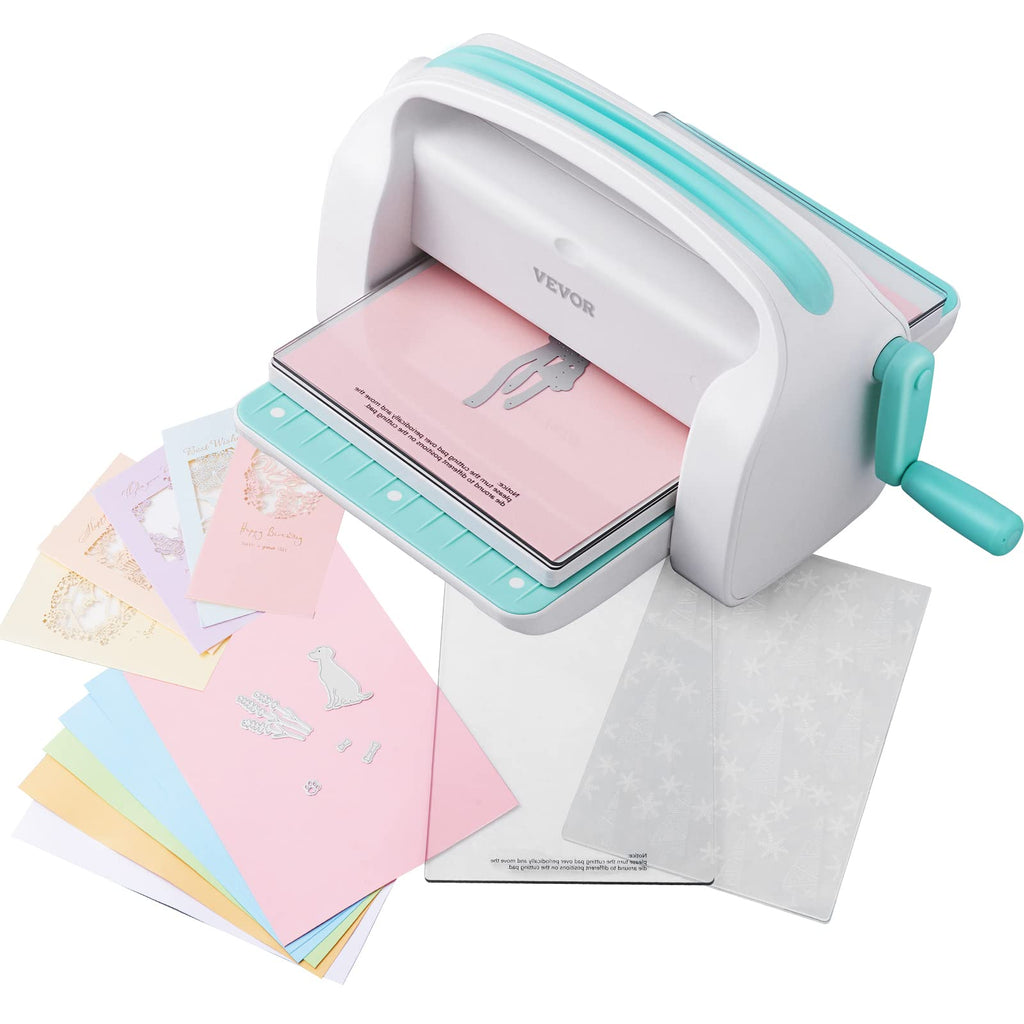 Die Cutting and Embossing Machine, 9-Inch (A4) Opening Size, Manual Scrapbooking Machine Starter Kit, Foldable