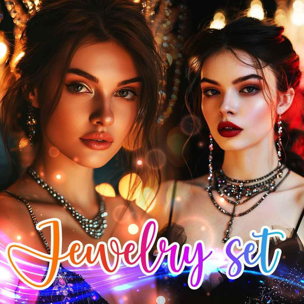Silver Jewelry Sets Rhinestone Bow Necklace Earrings Set Prom Fashion Costume Jewelry Sets for Women