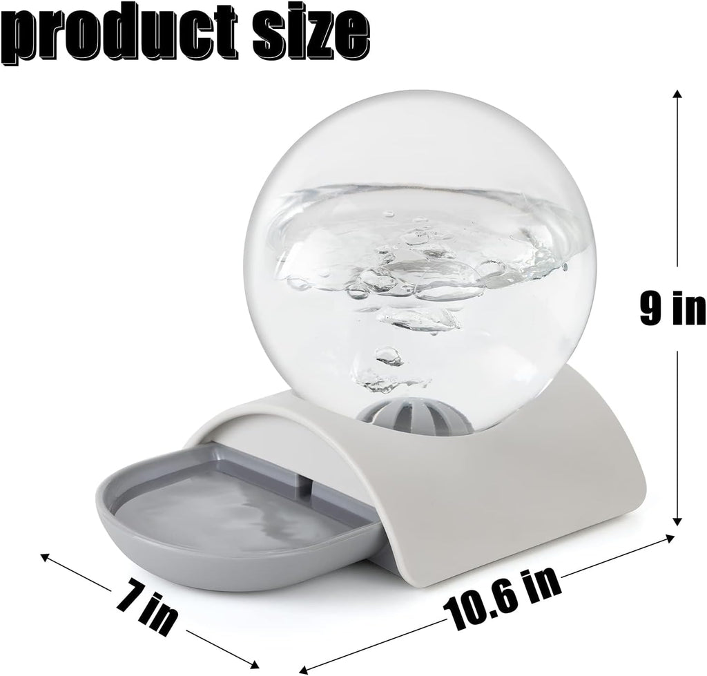 Pet Water Dispenser, 2.8L Automatic Gravity Cat Water Dispenser for Cats, Dogs & Rabbit, Detachable Cat Dog Water