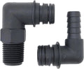 Flojet 20381-102 1/2" Hose Barb and 1/2" NPT Pump Fittings, 2-Pack