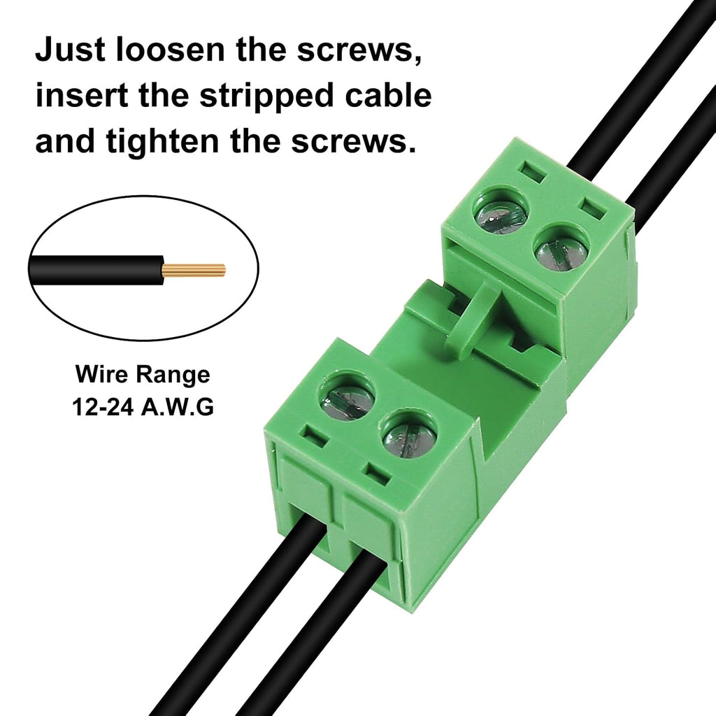 10PCS 2 Pin 5.08mm Pitch Pluggable PCB Angle Screw Terminal Block Plug Connector Socket Panel Mount DIY with 10Pcs 2 Pin Phoenix Plug