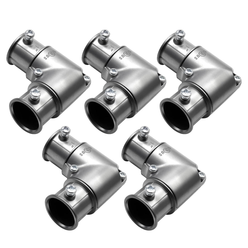 AIRTAK 1" 90 Degree Inside Corner Pull-Elbow, EMT Fitting, 5 Pack