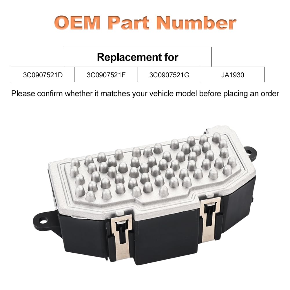 zayody HVAC Heater Blower Motor Resistor Compatible with Audi Q3 Q7 TT