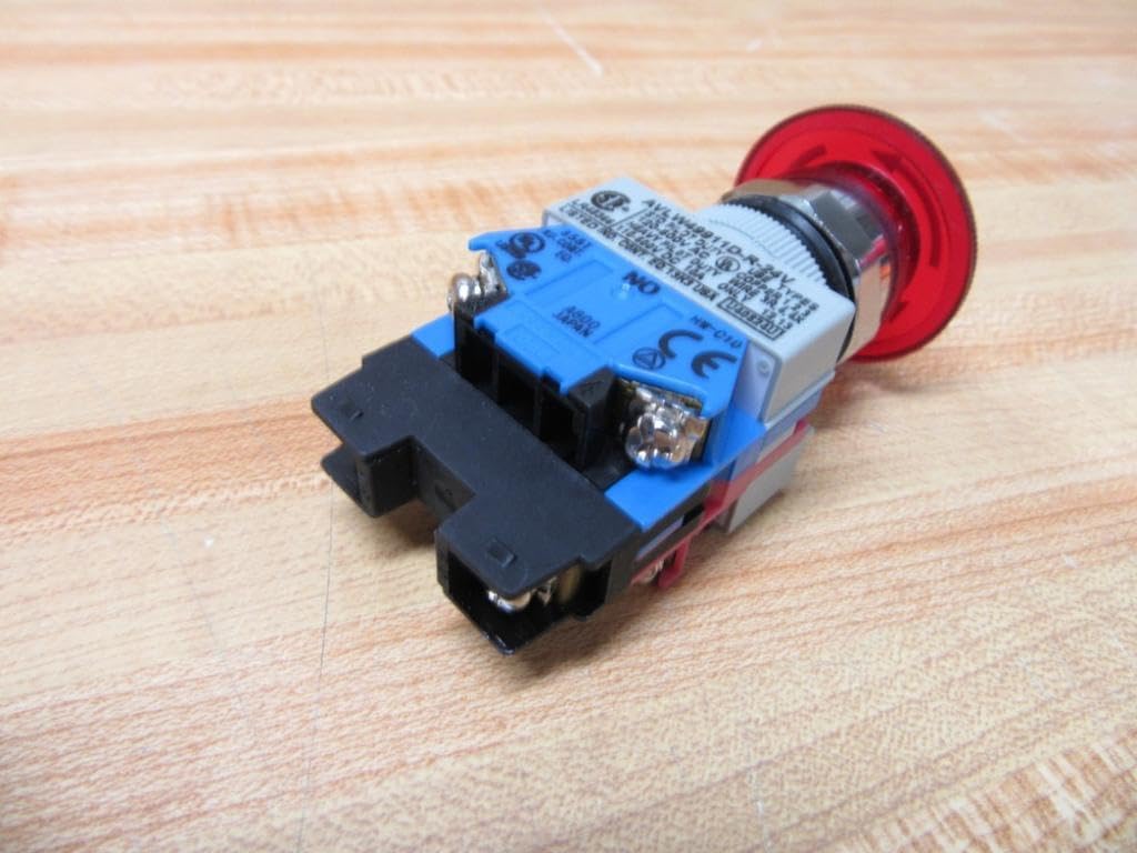 Idec Switch, Emergency Stop, 1No/1Nc, 24Vac - AVLW49911D-R-24V