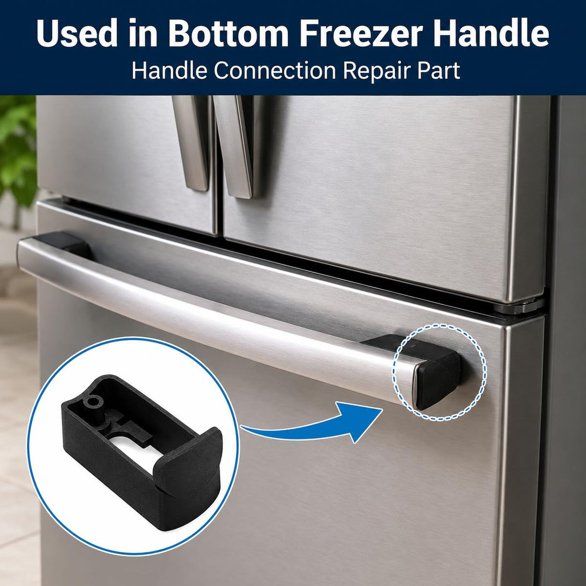 Refrigerator Handle Repair Tabs, Compatible with GE GNE25JSKCFSS, 2-Pack