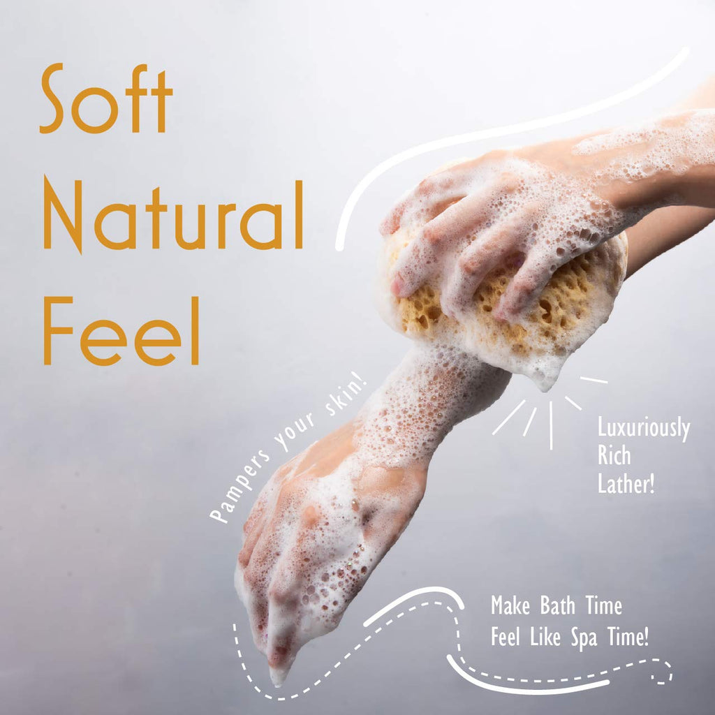 Bath Sponge, Foam Loofah, Body Scrubber for Bathing, Exfoliating Shower Pouf for Shower – Large Size, Lots of Lather