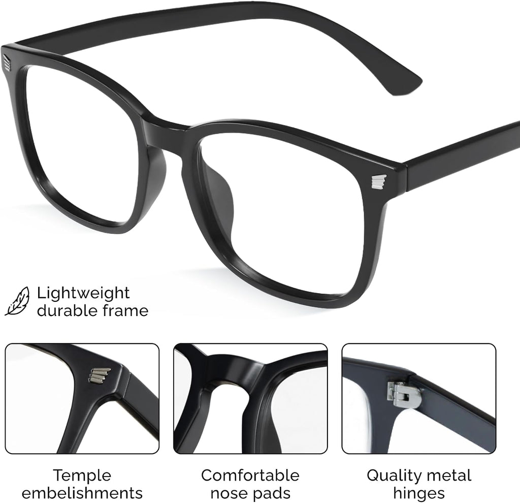 High Tech Blue Light Blocking Computer Glasses | Advanced Blue Light Blocking, Screen Fatigue Protection, UV