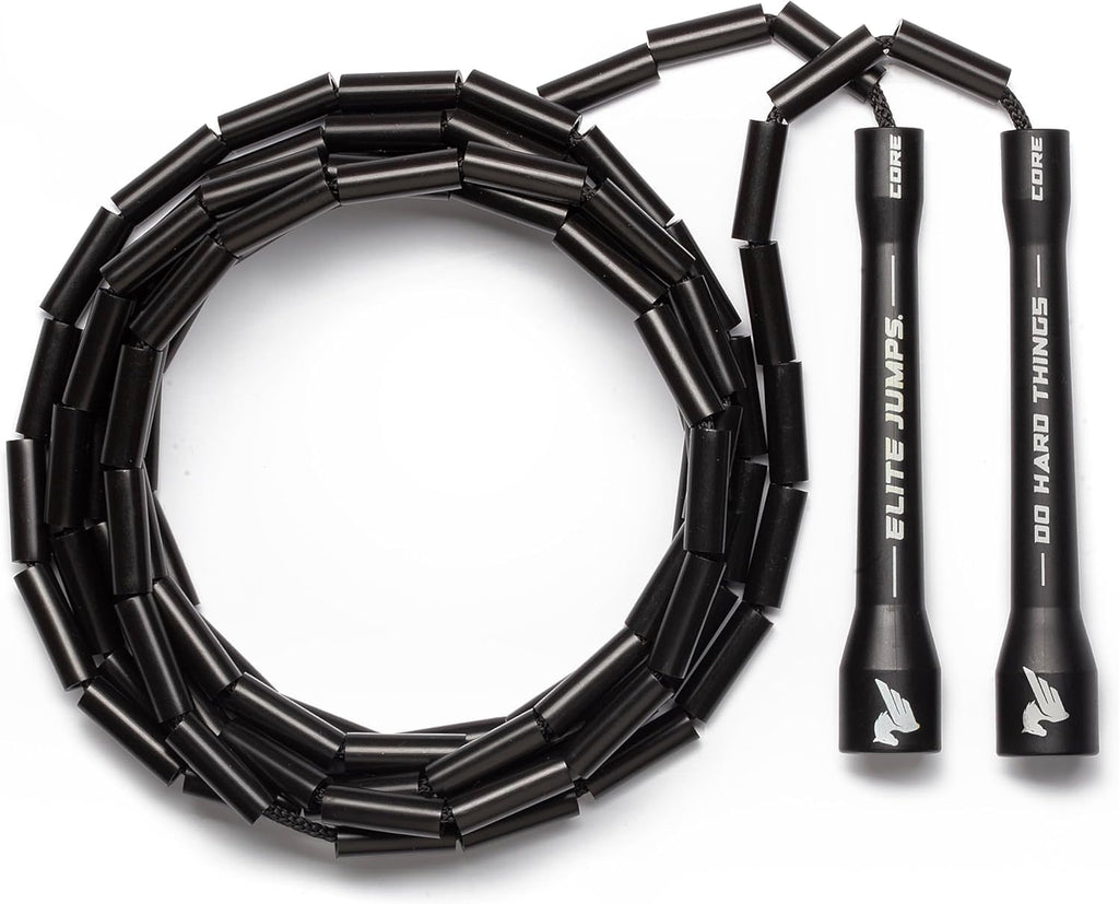 Elite Jumps - Do Hard Things 1” Beaded Jump Ropes | Crossover Jump Rope for Your Exercise Equipment | Segmented Jump