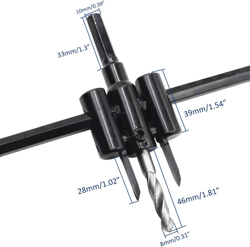 Luomorgo Adjustable Hole Saw Circle Cutter Drill Bit, 1 3/16" to 12"