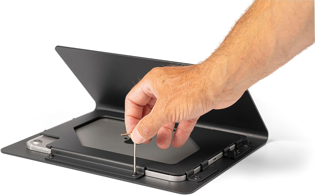 Anti-Theft iPad Kiosk Stand for Desk | Secure Metal Tablet Holder for Business POS & Retail | iPad POS Stand