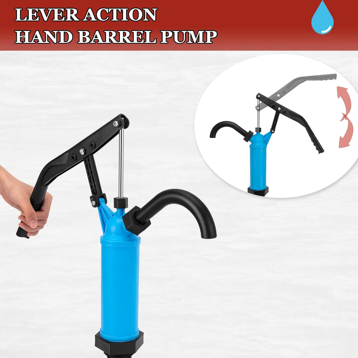 GDDGHS 55 Gallon Drum Pump Lever Action Barrel Pump Plastic