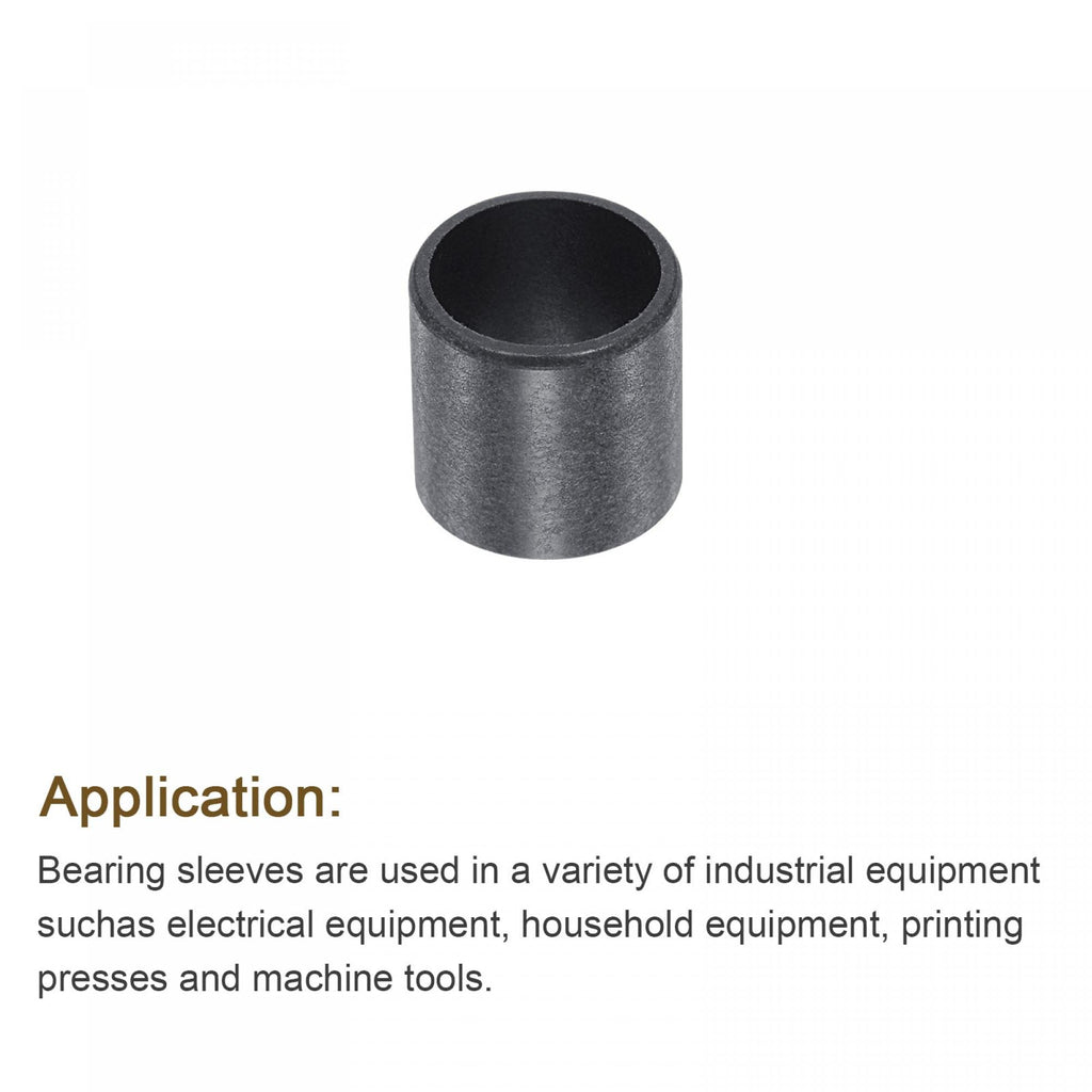 uxcell Sleeve Bearings 10mm Bore 12mm OD 10mm Length POM Wrapped Oilless Bushings Black 4pcs