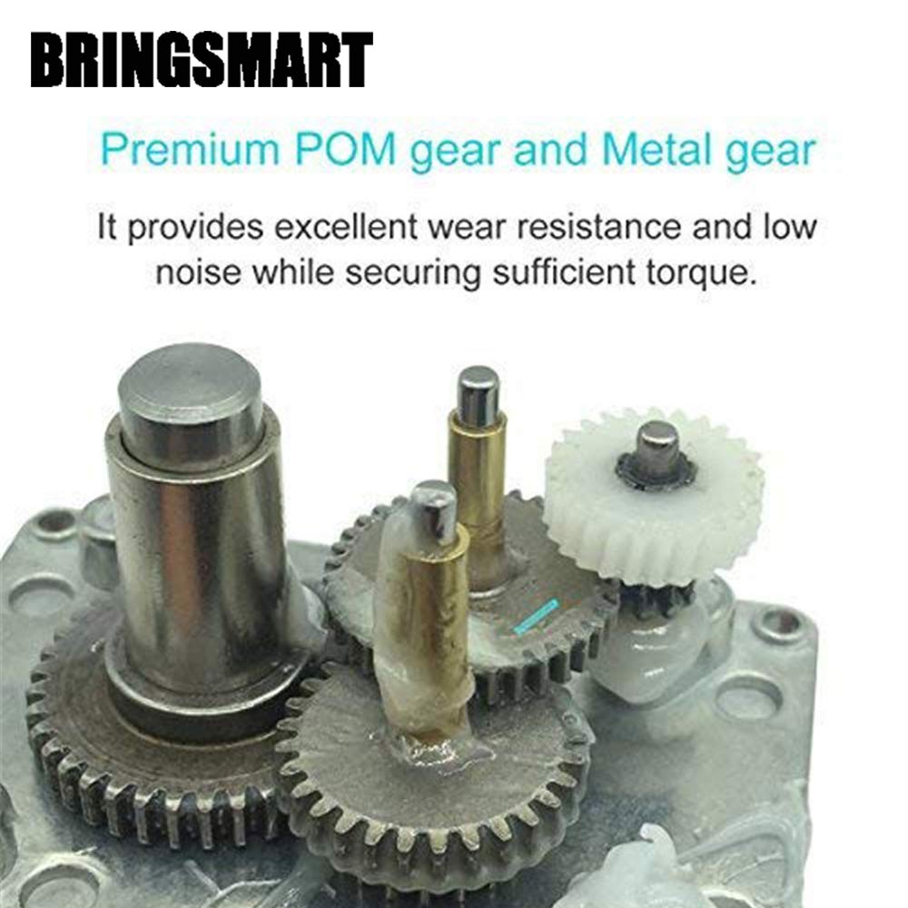 BRINGSMART 12V 27rpm DC Worm Gear Motor Self-Locking Mini Engine Turbine