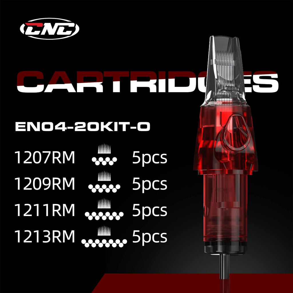 Tattoo Cartridges Needles 20pcs #12 Standard Round Magnum Assorted Tattoo Needle Mixed Cartridge for Tattooing 7RM