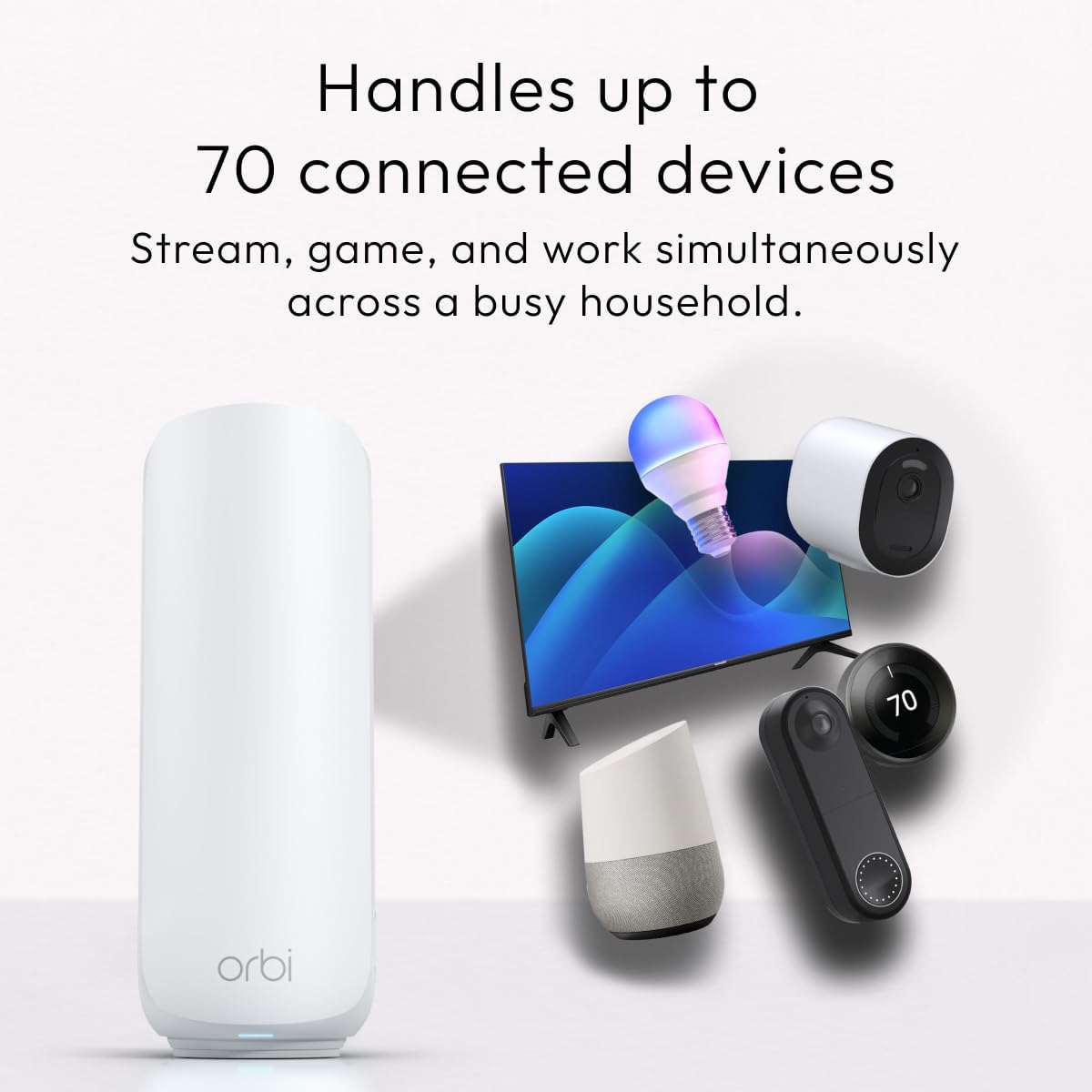 Orbi 370 WiFi 7 Mesh System Dual-Band, Up to 6,000 sq ft, 3 Pack | Mesh Router + 2 Satellite Extenders, Up to 5 Gbps