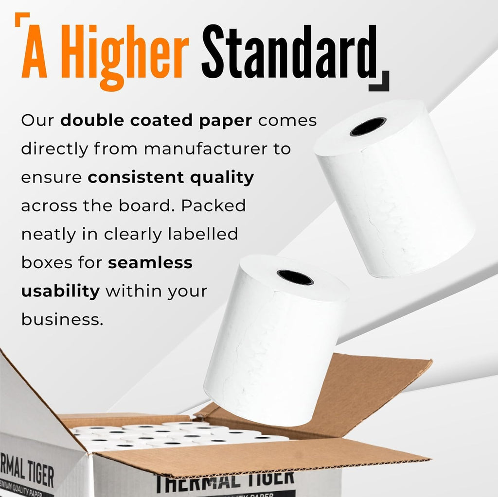 3 1/8" x 230' Thermal Receipt Paper Rolls (50 Rolls) – BPA-Free, Universal POS Compatibility for Clover, Epson, &