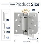 4-Pack 4 Inch Self Closing Door Hinges with Square & 5/8" Corners