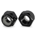 6-32 Black Nylon Insert Lock Nuts, Stainless Steel 304 (18-8) Black Coating Lock Nuts with Nylon Insert, 100pcs
