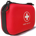 First Aid Kit 196 Piece Waterproof Hard Shell Medical Kits, Red