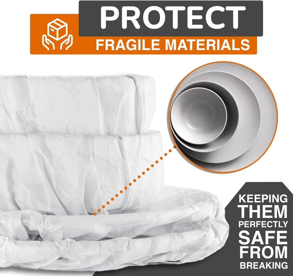 Party Solids White Tissue Paper for Gift Bags 20" X 30"
