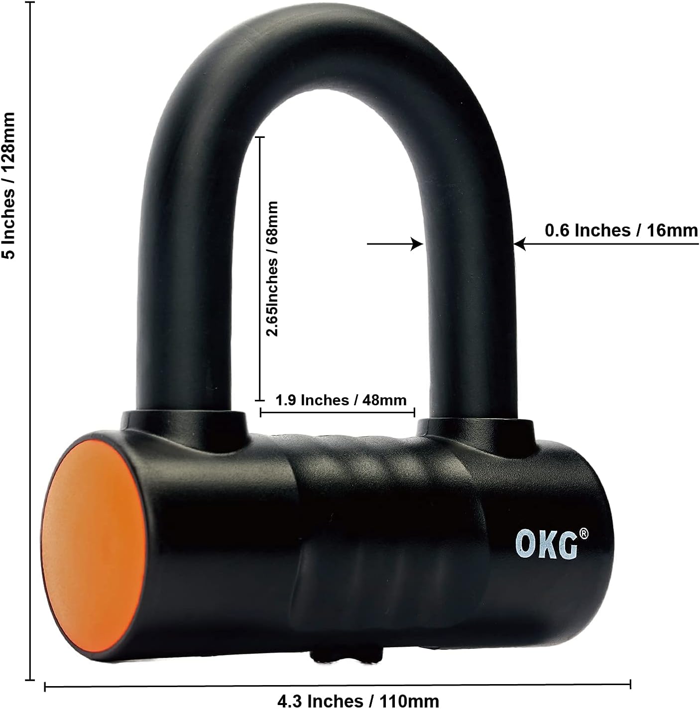 Heavy Duty Chain Lock - 4 Keys, 11lbs, 4 ft x 1/2 in (12mm) Thick Cinch Security Chain Combo 11/16" (18mm) Small U