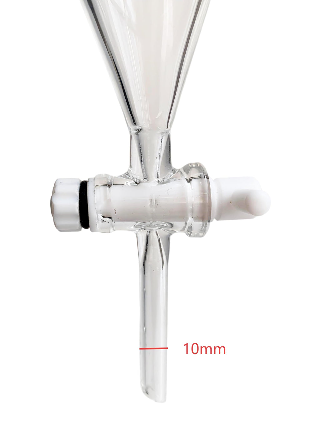 1000ml Glass Separatory Funnel Casting Iron Base PTFE Stopcock