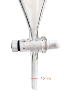 1000ml Glass Separatory Funnel Casting Iron Base PTFE Stopcock