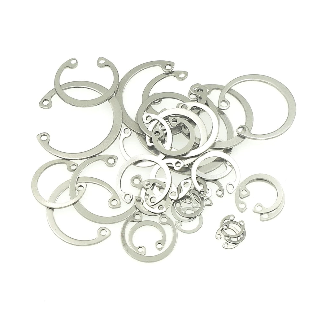 240PCS Metric 8-30mm 304 SS Internal Snap Rings C-Clips Kit