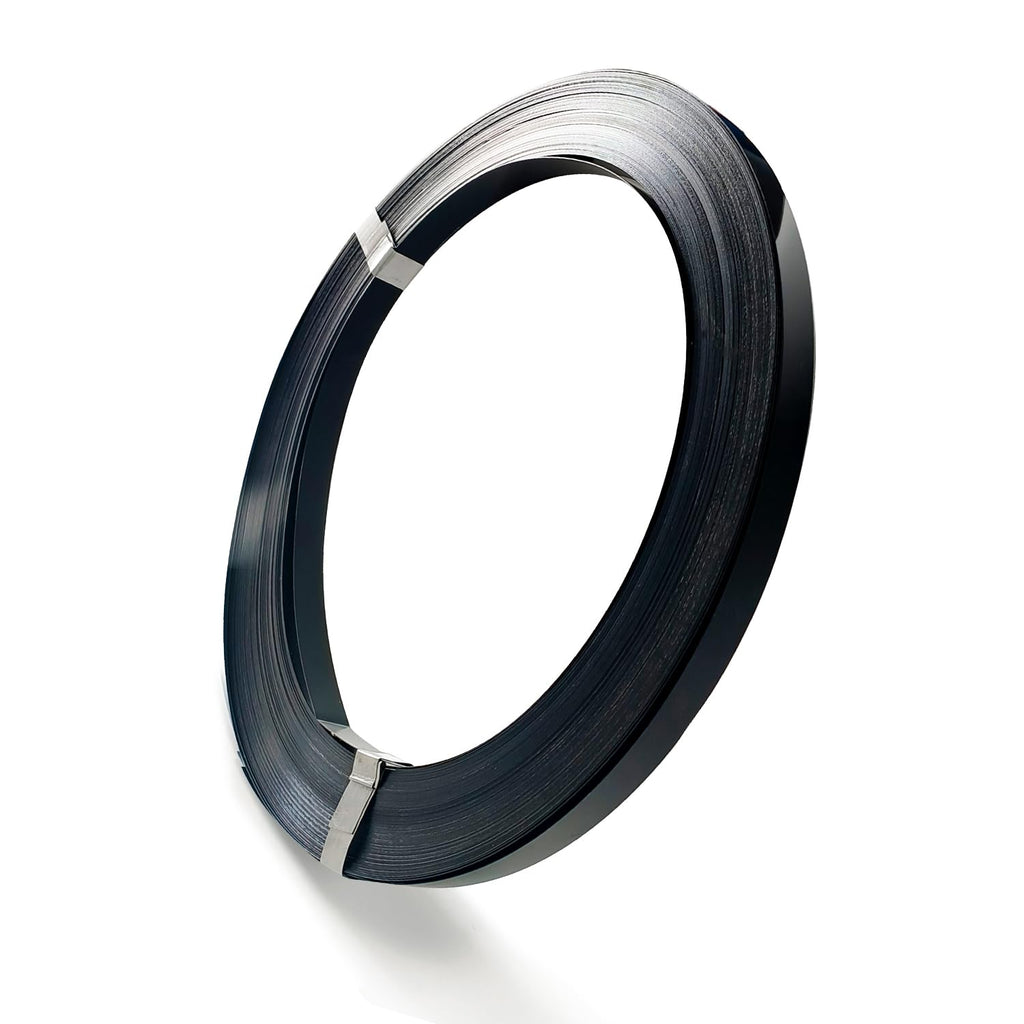 Black Steel Strapping Coil, 1/2" x 200ft Portable Pallet Banding