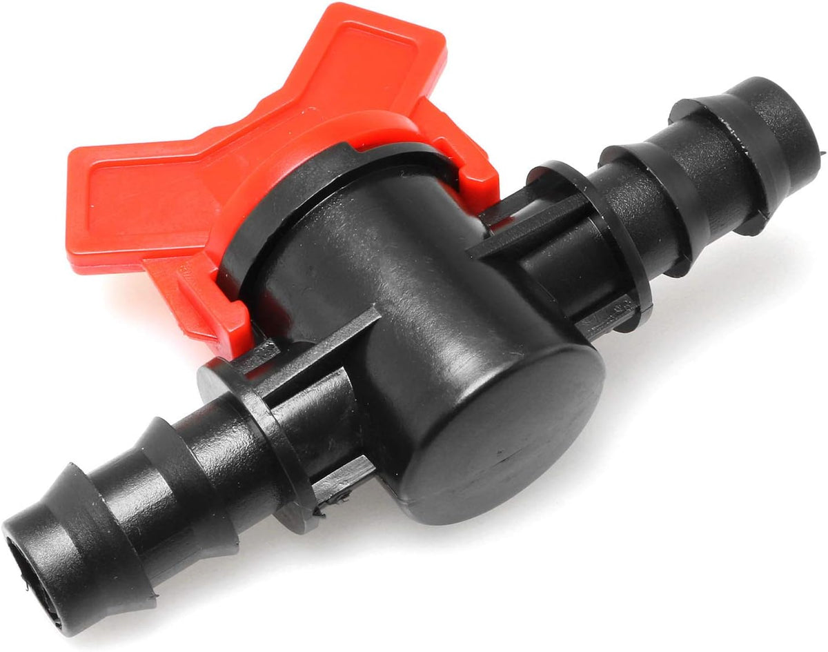 DGZZI Barbed Ball Valve 4PCS 1/2-Inch ID In-Line Ball Valve Shut-Off Switch with Hose Barb for Drip Irrigation and Aquariums