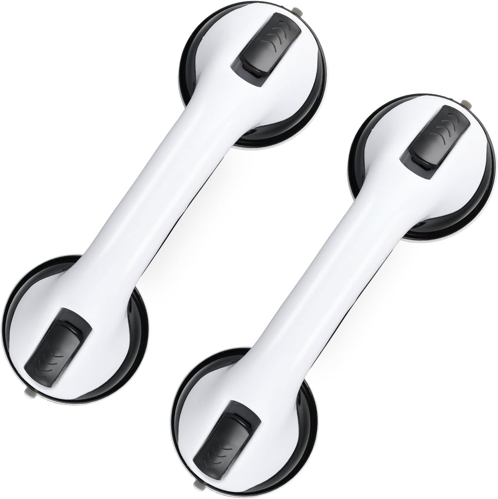 Grab Bars for Bathtubs and Showers, 2 Pack Shower Handle 12 Inch Strong Suction Shower Bar, Safety Bars for Shower