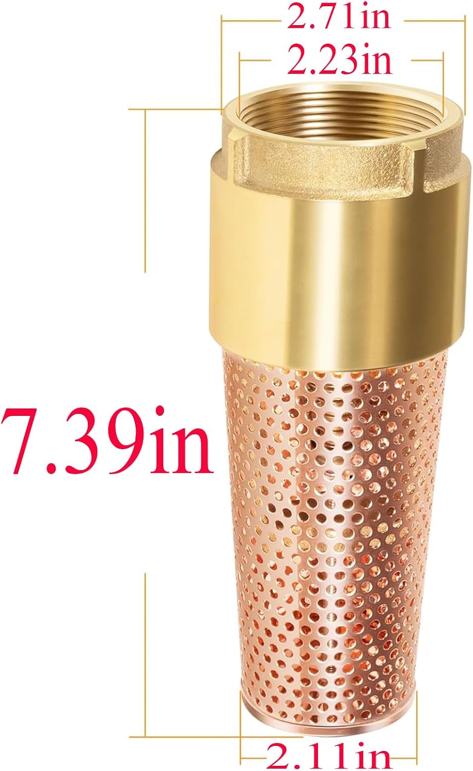 2 Inch Foot Valve One-Way, 2" Female connection -Brass