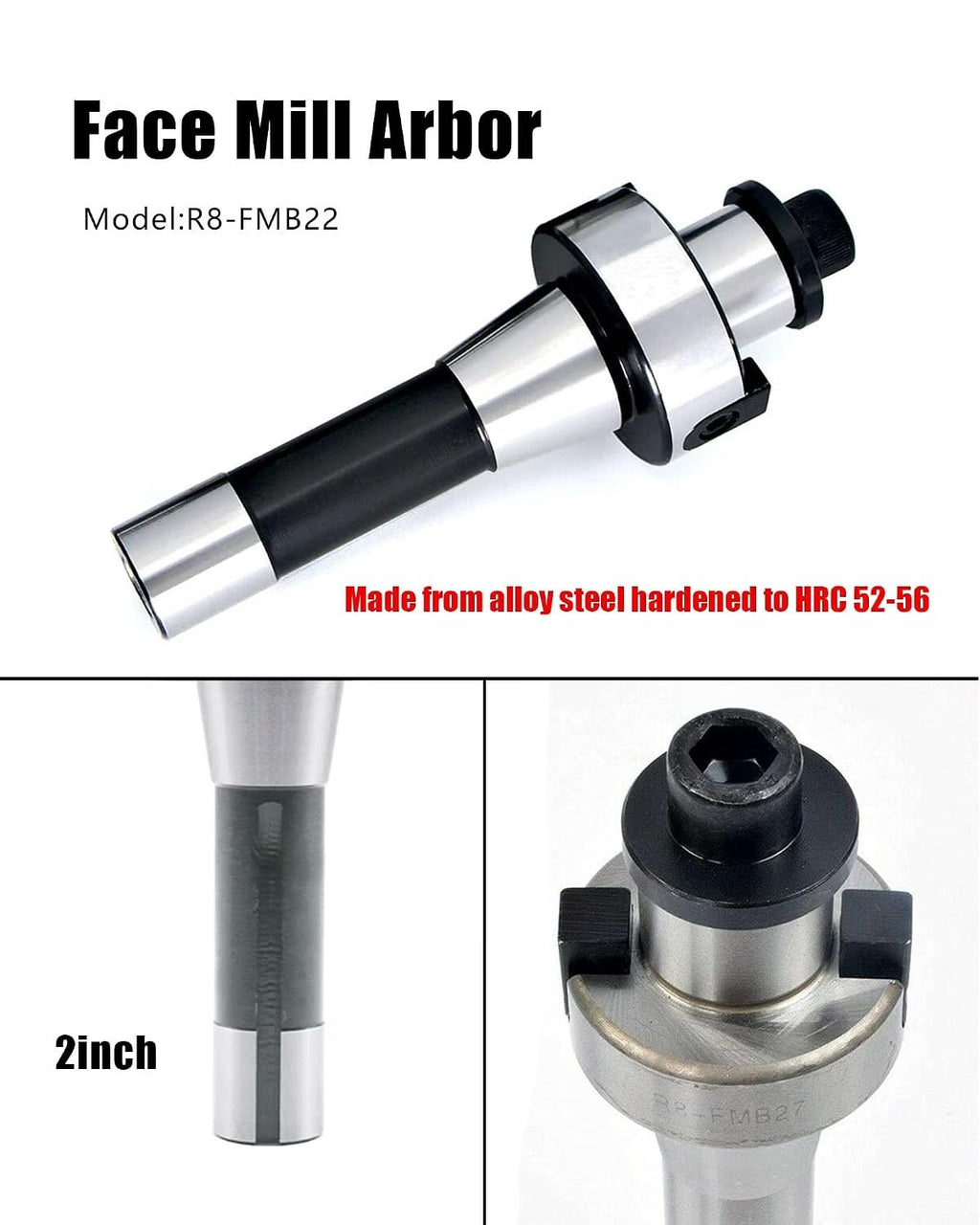R8-FMB22 BAP400R Face Mill APMT1604PDER Carbide Inserts