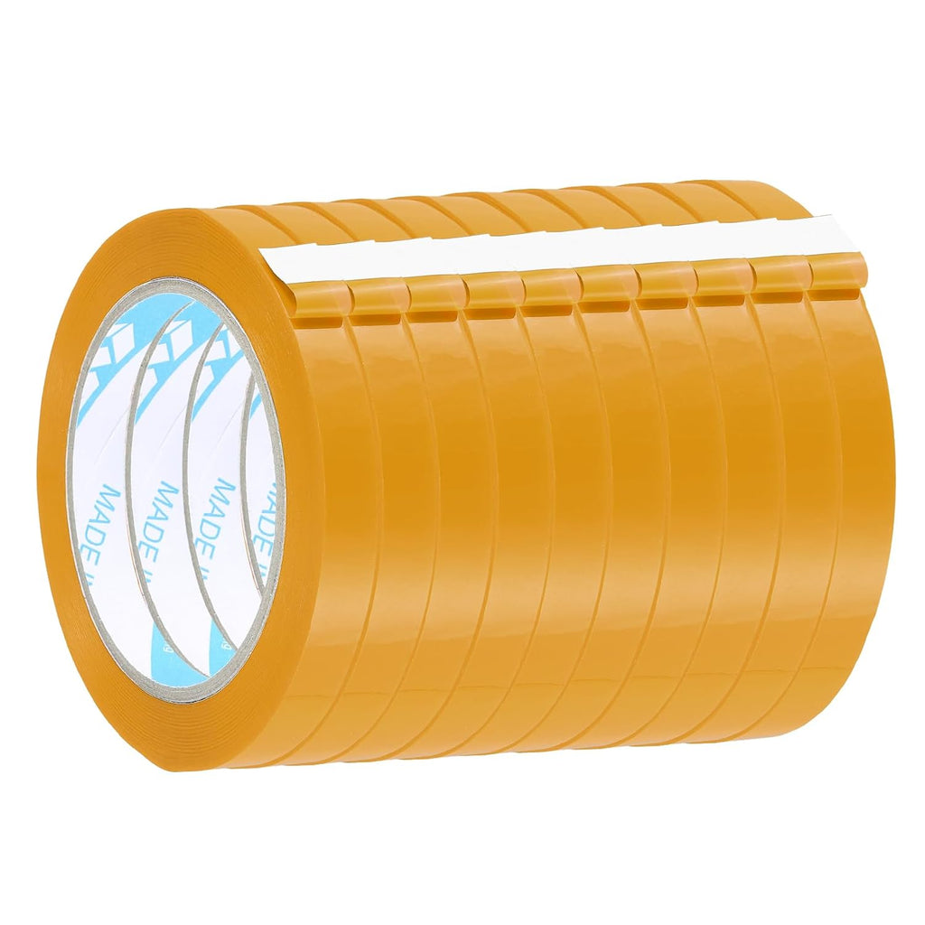 10 Pcs Poly Bag Sealing Tape, 1/2" x 100 Yard, Earthy Yellow