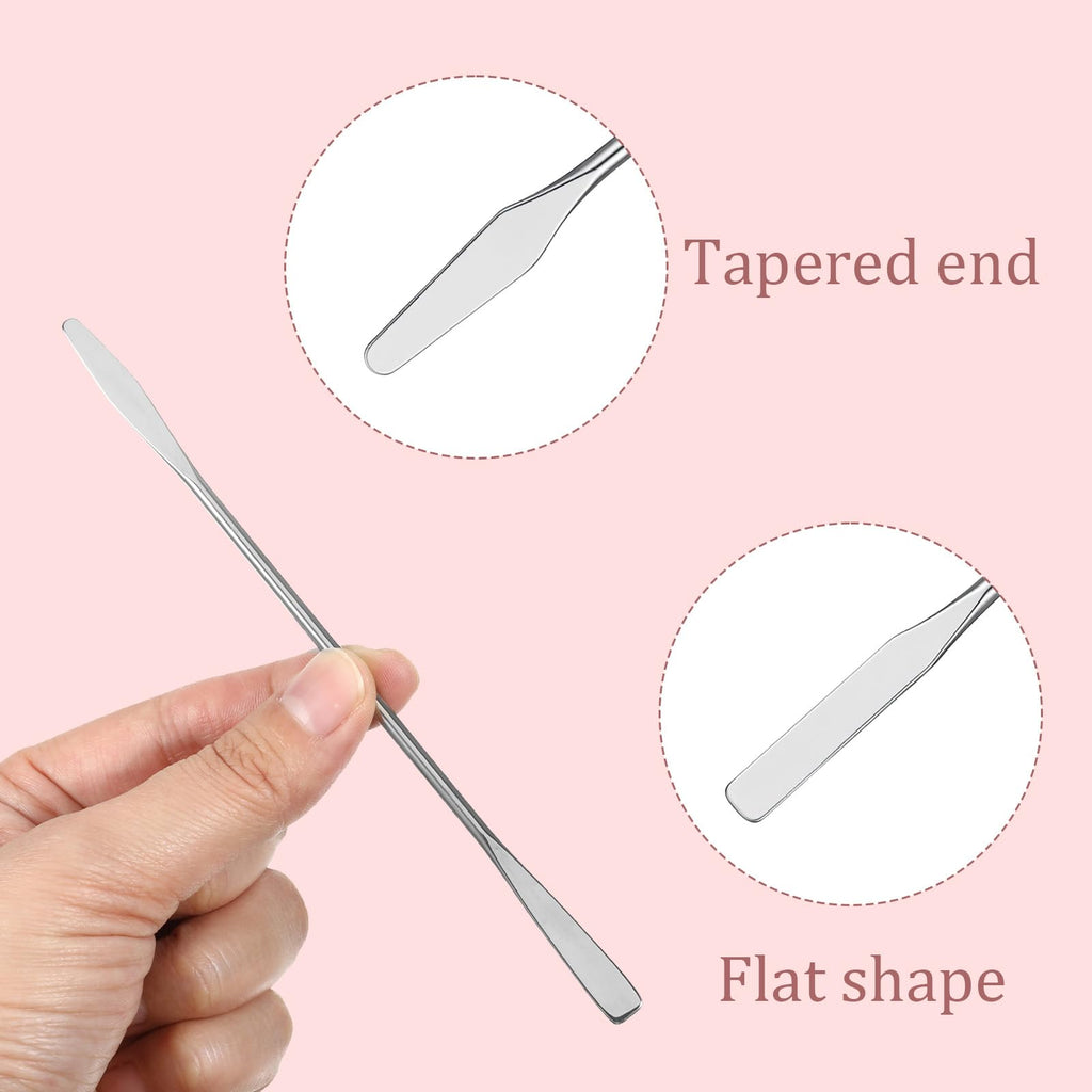 5 Pcs Lab Spatula, Small Stainless Steel Micro Spatula (Silver)