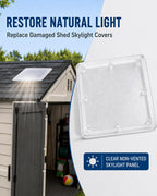 Shed Skylight Replacement Compatible with Suncast 0462978, Non-Vented Cover