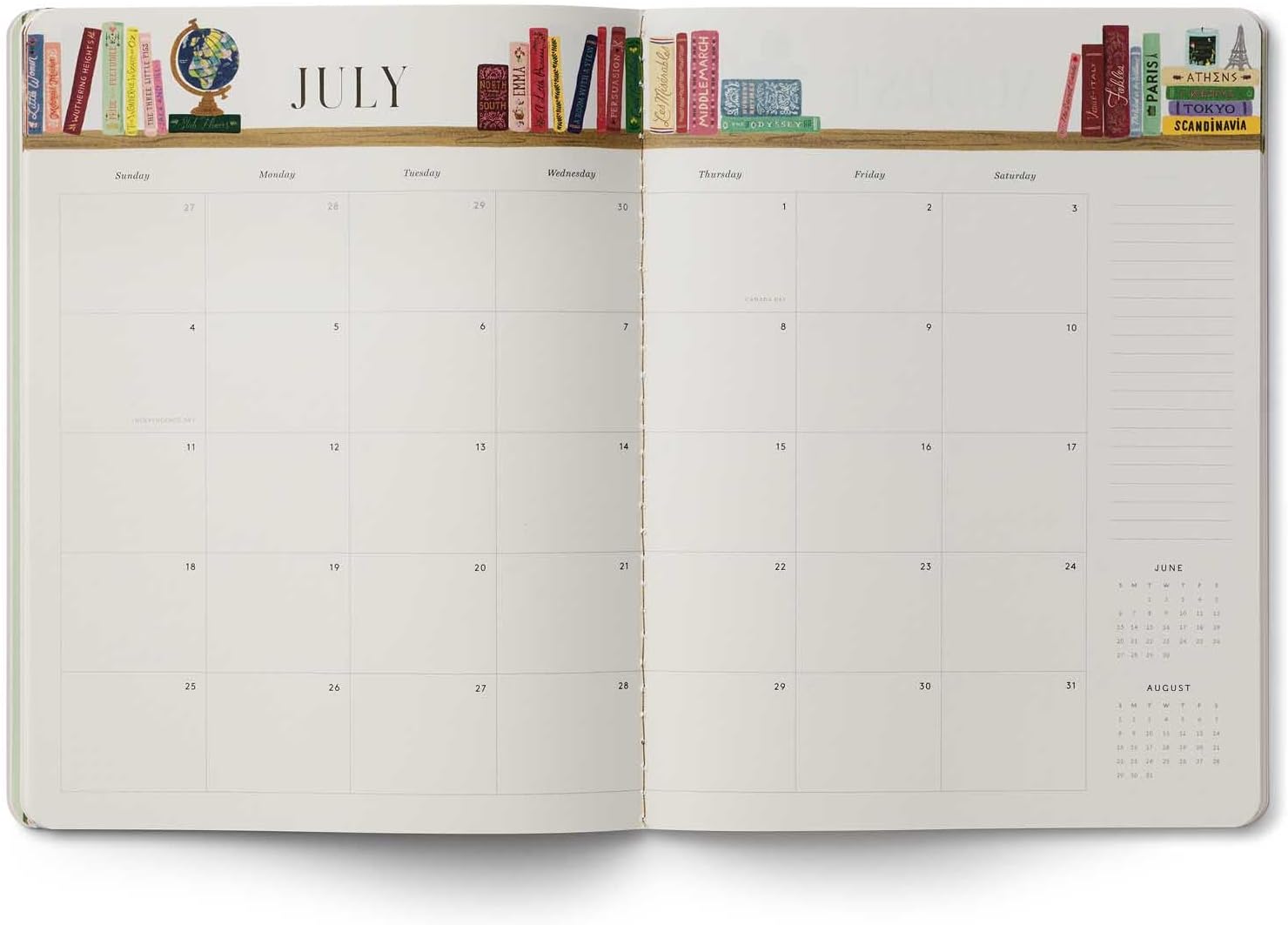 2027 12-Month Appointment Notebook, Includes Sections for Monthly Views and features Important Dates and Extra Notes
