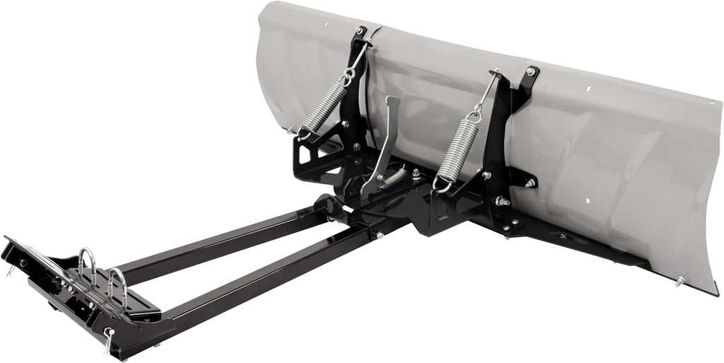 Steel Snow Plow Blade for ATV with Adjustable 48"–60" Width | Universal Mount Powder-Coated Gray & Black