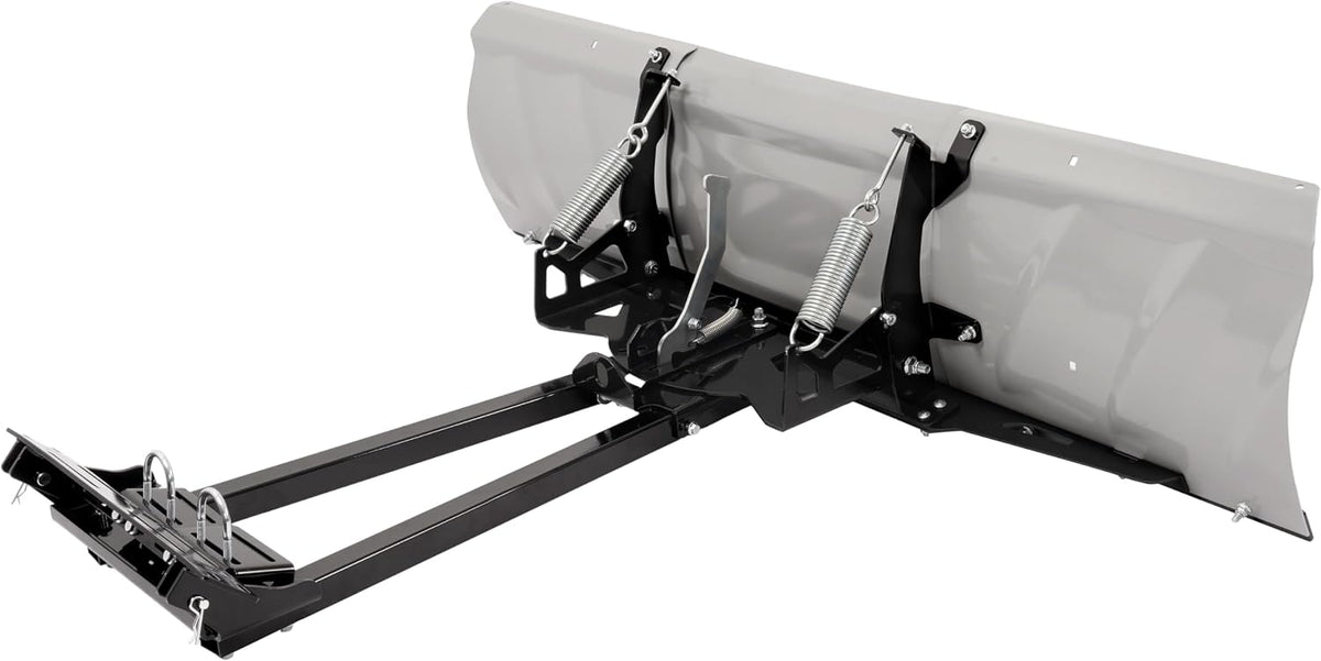 Steel Snow Plow Blade for ATV with Adjustable 48"–60" Width | Universal Mount Powder-Coated Gray & Black