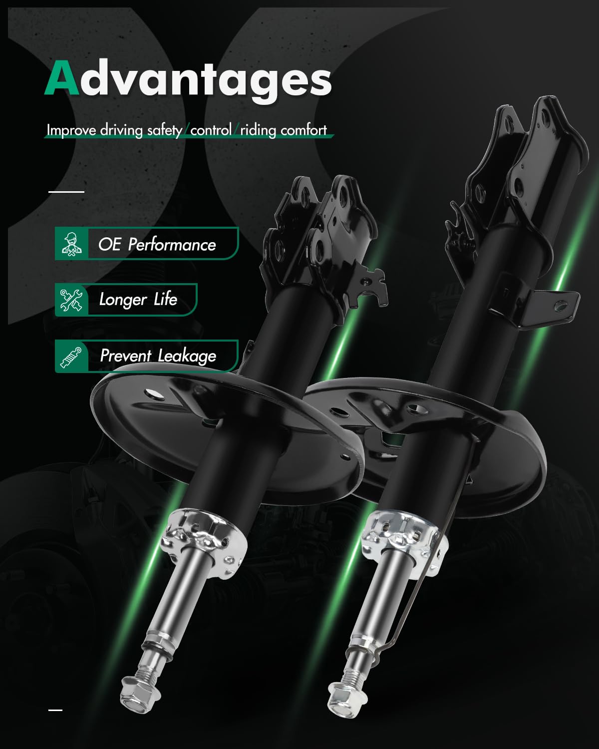 SCITOO Front Rear Shocks for Avalon shock absorbers 4pcs